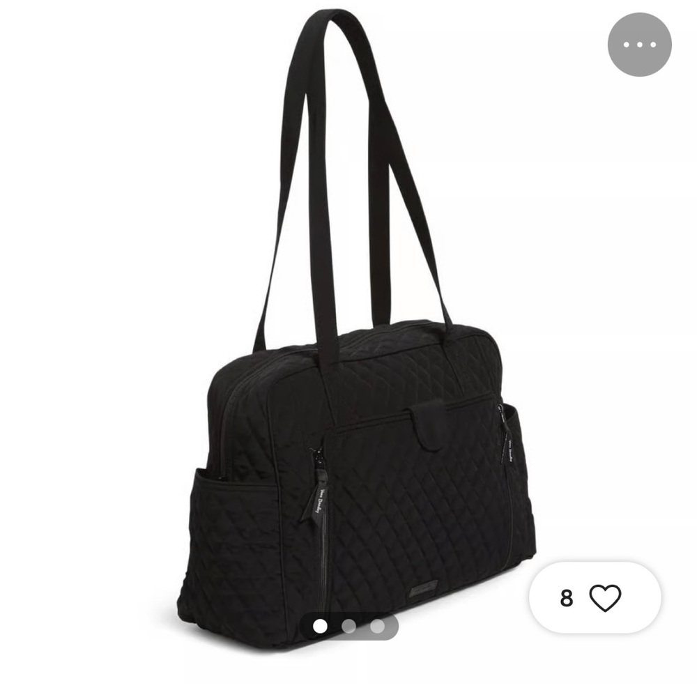 Vera Bradley Black Quilted Baby Bag